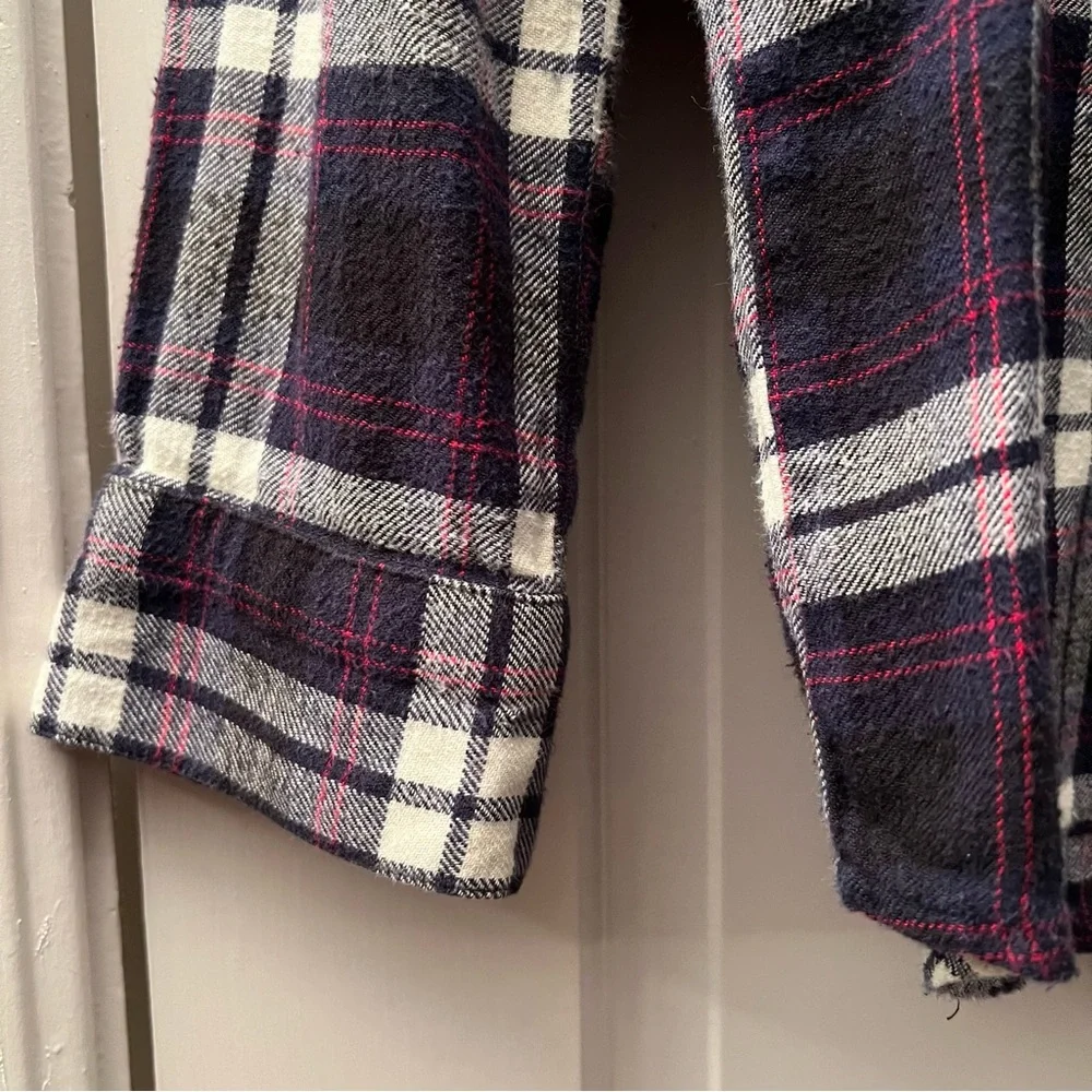 Monki Long Sleeve Button Up Plaid Flannel XS - Picture 3 of 8